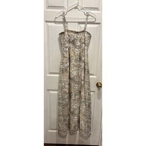Soma Tropical Palm Tree‎ Convertible Maxi Dress Women’s Size XL Lined